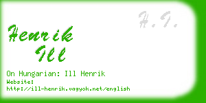 henrik ill business card